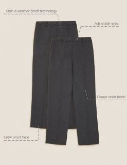M&S Collection 2pk Girls' Easy Dressing Slim Leg School Trousers (3-18 Yrs) 9 M&S Collection 2pk Girls' Easy Dressing Slim Leg School Trousers (3-18 Yrs) -Cheap School Uniform Store SD 04 T76 1427 T0 X EC 90