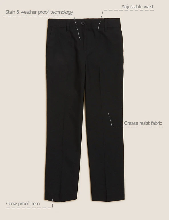 2pk Girls' Easy Dressing Slim Leg School Trousers (3-18 Yrs) M&S Collection 2pk Girls' Easy Dressing Slim Leg School Trousers (3-18 Yrs) -Cheap School Uniform Store SD 04 T76 1427 Y0 X EC 90