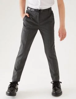M&S Collection Girls' Skinny Leg Belted School Trousers (2-18 Yrs) 11 M&S Collection Girls' Skinny Leg Belted School Trousers (2-18 Yrs) -Cheap School Uniform Store SD 04 T76 1428 T0 X EC 1