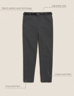 M&S Collection Girls' Skinny Leg Belted School Trousers (2-18 Yrs) 10 M&S Collection Girls' Skinny Leg Belted School Trousers (2-18 Yrs) -Cheap School Uniform Store SD 04 T76 1428 T0 X EC 90