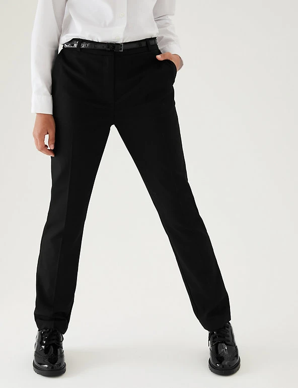 Girls' Skinny Leg Belted School Trousers (2-18 Yrs) M&S Collection Girls' Skinny Leg Belted School Trousers (2-18 Yrs) -Cheap School Uniform Store SD 04 T76 1428 Y0 X EC 1