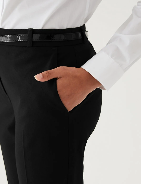 Girls' Skinny Leg Belted School Trousers (2-18 Yrs) M&S Collection Girls' Skinny Leg Belted School Trousers (2-18 Yrs) -Cheap School Uniform Store SD 04 T76 1428 Y0 X EC 4