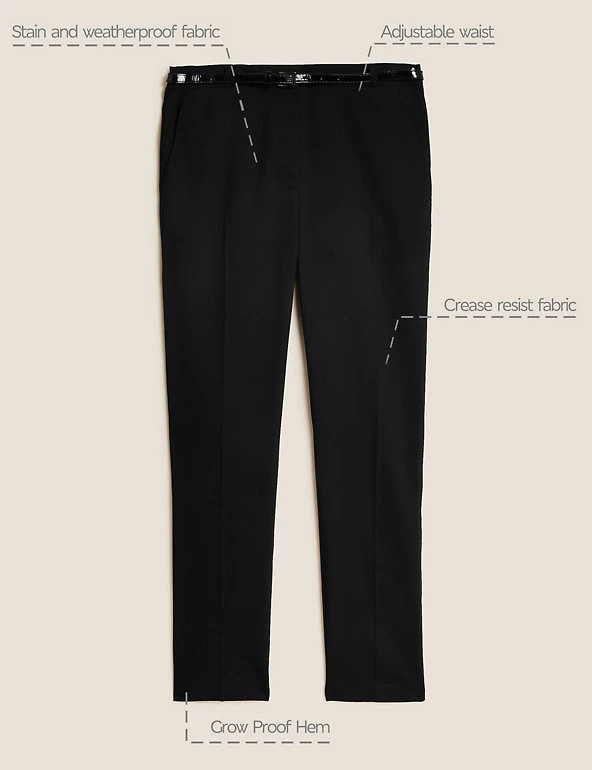 Girls' Skinny Leg Belted School Trousers (2-18 Yrs) M&S Collection Girls' Skinny Leg Belted School Trousers (2-18 Yrs) -Cheap School Uniform Store SD 04 T76 1428 Y0 X EC 90