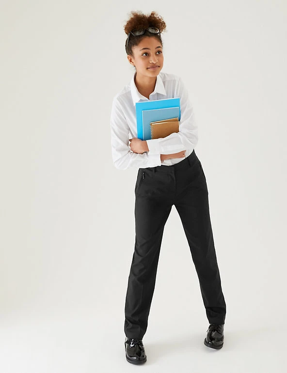Girls' Slim Leg Additional Length Trousers (2-18 Yrs) M&S Collection Girls' Slim Leg Additional Length Trousers (2-18 Yrs) -Cheap School Uniform Store SD 04 T76 1431L Y0 X EC 0