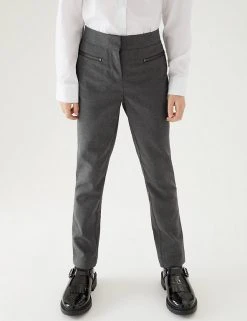M&S Collection Girls' Super Skinny Zip School Trousers (2-18 Yrs) 10 M&S Collection Girls' Super Skinny Zip School Trousers (2-18 Yrs) -Cheap School Uniform Store SD 04 T76 1433 T0 X EC 1