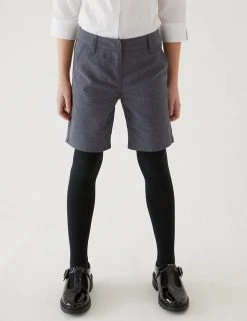 M&S Collection School 2pk Girls' Slim Leg Shorts (2-16 Yrs) 4 M&S Collection School 2pk Girls' Slim Leg Shorts (2-16 Yrs) -Cheap School Uniform Store SD 04 T76 1435 T0 X EC 1