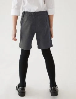 M&S Collection School 2pk Girls' Slim Leg Shorts (2-16 Yrs) 5 M&S Collection School 2pk Girls' Slim Leg Shorts (2-16 Yrs) -Cheap School Uniform Store SD 04 T76 1435 T0 X EC 2