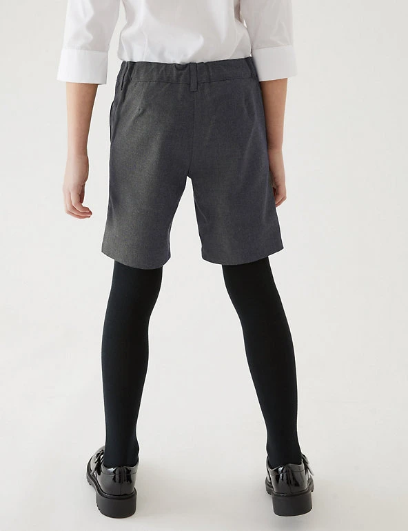 School 2pk Girls' Slim Leg Shorts (2-16 Yrs) M&S Collection School 2pk Girls' Slim Leg Shorts (2-16 Yrs) -Cheap School Uniform Store SD 04 T76 1435 T0 X EC 2