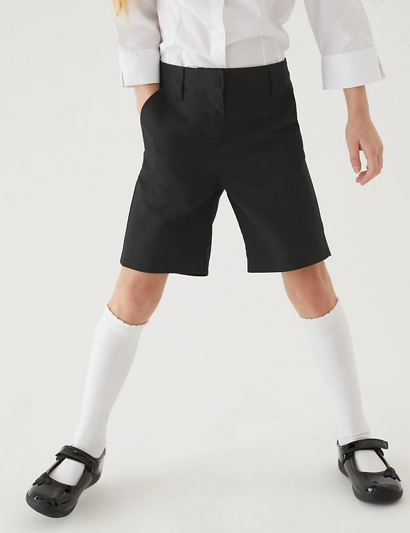 School 2pk Girls' Slim Leg Shorts (2-16 Yrs) M&S Collection School 2pk Girls' Slim Leg Shorts (2-16 Yrs) -Cheap School Uniform Store SD 04 T76 1435 Y0 X EC 1