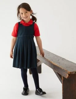 M&S Collection Dresses Girls' Cotton Knitted School Pinafore (2-12 Yrs) -Cheap School Uniform Store SD 04 T76 1729 F4 X EC 0