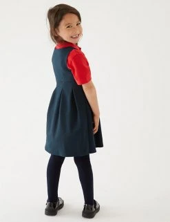 M&S Collection Dresses Girls' Cotton Knitted School Pinafore (2-12 Yrs) -Cheap School Uniform Store SD 04 T76 1729 F4 X EC 2
