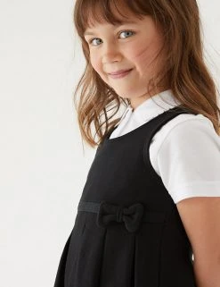 M&S Collection Dresses Girls' Cotton Knitted School Pinafore (2-12 Yrs) -Cheap School Uniform Store SD 04 T76 1729 Y0 X EC 1