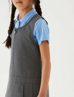M&S Collection Dresses 2pk Girls’ Crease Resistant School Pinafores (2-12 Yrs) -Cheap School Uniform Store SD 04 T76 1750 T0 X EC 1