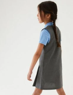 M&S Collection Dresses 2pk Girls’ Crease Resistant School Pinafores (2-12 Yrs) -Cheap School Uniform Store SD 04 T76 1750 T0 X EC 2