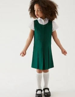 M&S Collection Dresses Girls' Permanent Pleats School Pinafore (2-12 Yrs) -Cheap School Uniform Store SD 04 T76 1752 EE X EC 0