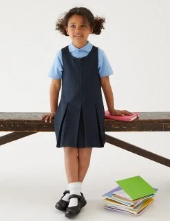 M&S Collection Dresses Girls' Permanent Pleats School Pinafore (2-12 Yrs) -Cheap School Uniform Store SD 04 T76 1752 F0 X EC 0