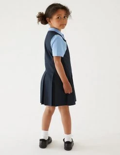 M&S Collection Dresses Girls' Permanent Pleats School Pinafore (2-12 Yrs) -Cheap School Uniform Store SD 04 T76 1752 F0 X EC 2