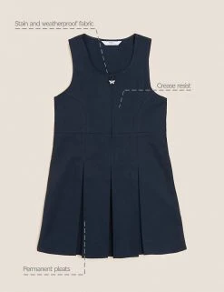 M&S Collection Dresses Girls' Permanent Pleats School Pinafore (2-12 Yrs) -Cheap School Uniform Store SD 04 T76 1752 F0 X EC 90