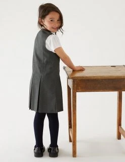 M&S Collection Dresses Girls' Permanent Pleats School Pinafore (2-12 Yrs) -Cheap School Uniform Store SD 04 T76 1752 T0 X EC 2
