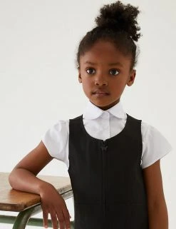 M&S Collection Dresses Girls' Permanent Pleats School Pinafore (2-12 Yrs) -Cheap School Uniform Store SD 04 T76 1752 Y0 X EC 1