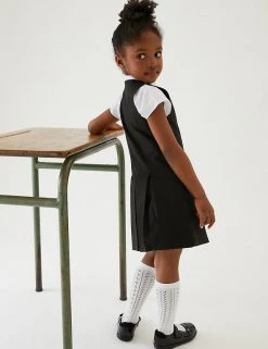 M&S Collection Dresses Girls' Permanent Pleats School Pinafore (2-12 Yrs) -Cheap School Uniform Store SD 04 T76 1752 Y0 X EC 2