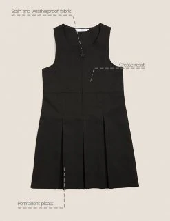 M&S Collection Dresses Girls' Permanent Pleats School Pinafore (2-12 Yrs) -Cheap School Uniform Store SD 04 T76 1752 Y0 X EC 90