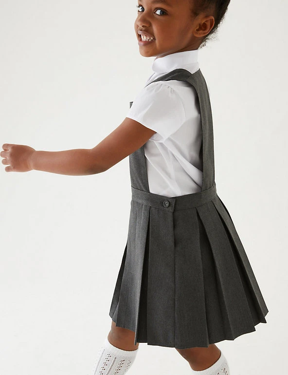 Girls' Permanent Pleats School Pinafore (2-12 Yrs) M&S Collection Dresses Girls' Permanent Pleats School Pinafore (2-12 Yrs) -Cheap School Uniform Store SD 04 T76 1756 T0 X EC 1