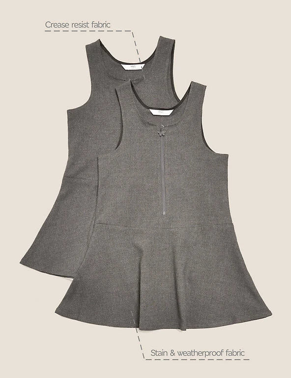 2pk Girls' Regular Skater School Pinafores (2-12 Yrs) M&S Collection Dresses 2pk Girls' Regular Skater School Pinafores (2-12 Yrs) -Cheap School Uniform Store SD 04 T76 1776 T0 X EC 90