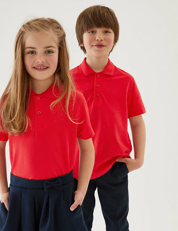3pk Unisex Pure Cotton School Polo Shirts (2-16 Yrs) M&S Collection Polo-shirts 3pk Unisex Pure Cotton School Polo Shirts (2-16 Yrs) -Cheap School Uniform Store SD 04 T76 2051 B0 X EC 0