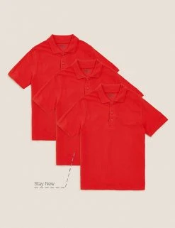 M&S Collection Polo-shirts 3pk Unisex Pure Cotton School Polo Shirts (2-16 Yrs) 22 M&S Collection Polo-shirts 3pk Unisex Pure Cotton School Polo Shirts (2-16 Yrs) -Cheap School Uniform Store SD 04 T76 2051 B0 X EC 90