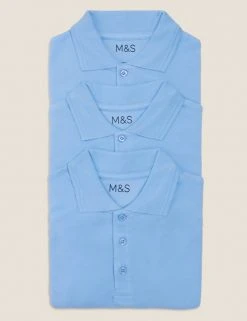 M&S Collection Polo-shirts 3pk Unisex Pure Cotton School Polo Shirts (2-16 Yrs) 33 M&S Collection Polo-shirts 3pk Unisex Pure Cotton School Polo Shirts (2-16 Yrs) -Cheap School Uniform Store SD 04 T76 2051 E0 X EC 7