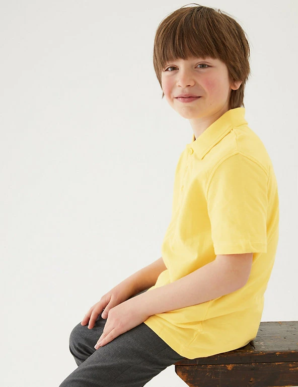 3pk Unisex Pure Cotton School Polo Shirts (2-16 Yrs) M&S Collection Polo-shirts 3pk Unisex Pure Cotton School Polo Shirts (2-16 Yrs) -Cheap School Uniform Store SD 04 T76 2051 R0 X EC 1