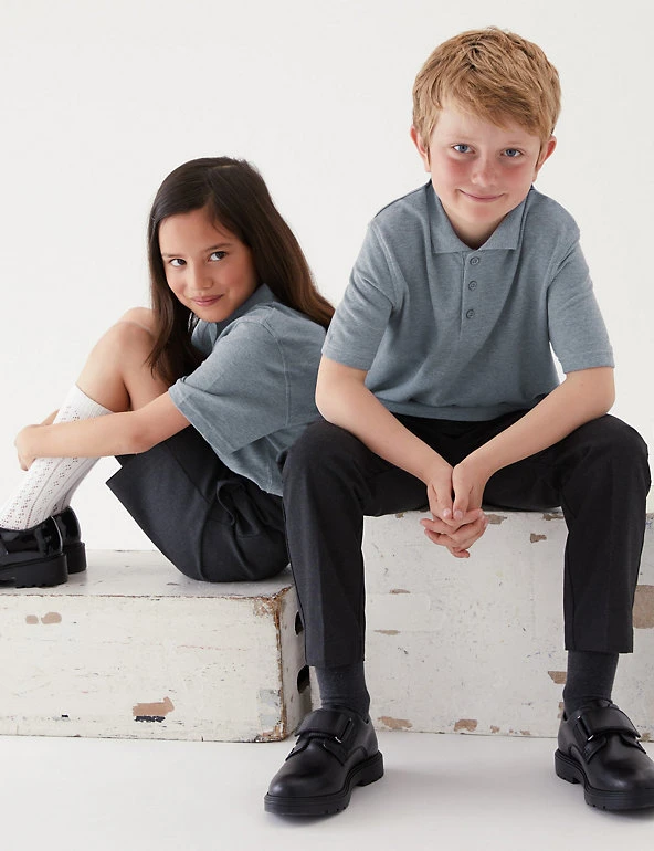 3pk Unisex Pure Cotton School Polo Shirts (2-16 Yrs) M&S Collection Polo-shirts 3pk Unisex Pure Cotton School Polo Shirts (2-16 Yrs) -Cheap School Uniform Store SD 04 T76 2051 T0 X EC 0