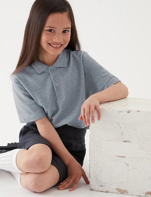 3pk Unisex Pure Cotton School Polo Shirts (2-16 Yrs) M&S Collection Polo-shirts 3pk Unisex Pure Cotton School Polo Shirts (2-16 Yrs) -Cheap School Uniform Store SD 04 T76 2051 T0 X EC 2