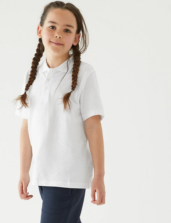 3pk Unisex Pure Cotton School Polo Shirts (2-16 Yrs) M&S Collection Polo-shirts 3pk Unisex Pure Cotton School Polo Shirts (2-16 Yrs) -Cheap School Uniform Store SD 04 T76 2051 Z0 X EC 4