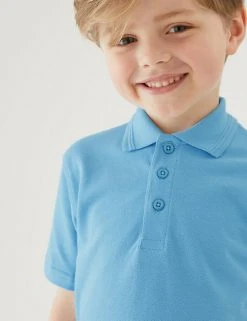 M&S Collection Polo-shirts 2pk Boys' Stain Resist School Polo Shirts (2-16 Yrs) -Cheap School Uniform Store SD 04 T76 2053 E0 X EC 1