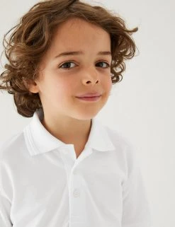 M&S Collection Polo-shirts 2pk Boys' Stain Resist School Polo Shirts (2-16 Yrs) -Cheap School Uniform Store SD 04 T76 2053 Z0 X EC 1