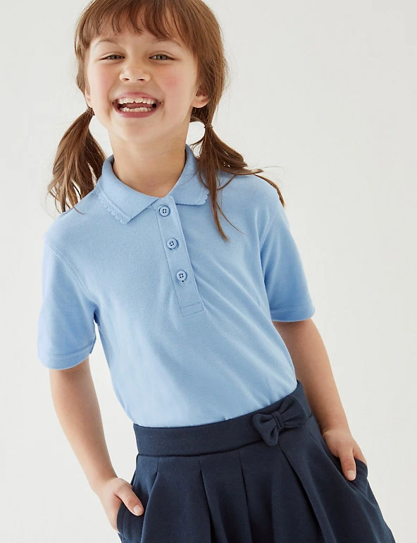 2pk Girls' Stain Resist School Polo Shirts (2-16 Yrs) M&S Collection Polo-shirts 2pk Girls' Stain Resist School Polo Shirts (2-16 Yrs) -Cheap School Uniform Store SD 04 T76 2054 E0 X EC 0