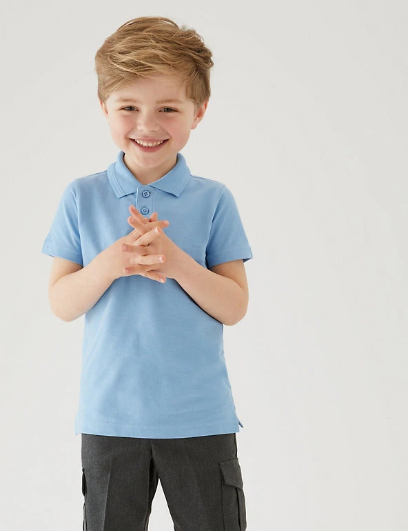 2pk Boys' Slim Fit School Polo Shirts (2-16 Yrs) M&S Collection Polo-shirts 2pk Boys' Slim Fit School Polo Shirts (2-16 Yrs) -Cheap School Uniform Store SD 04 T76 2055 E0 X EC 0