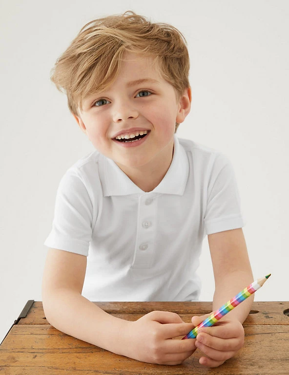 2pk Boys' Slim Fit School Polo Shirts (2-16 Yrs) M&S Collection Polo-shirts 2pk Boys' Slim Fit School Polo Shirts (2-16 Yrs) -Cheap School Uniform Store SD 04 T76 2055 Z0 X EC 0