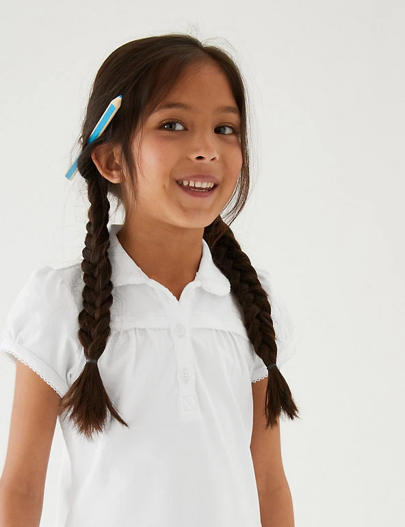 2pk Girls' Cotton Regular Fit School Polo Shirts (2-18 Yrs) M&S Collection Polo-shirts 2pk Girls' Cotton Regular Fit School Polo Shirts (2-18 Yrs) -Cheap School Uniform Store SD 04 T76 2057 Z0 X EC 0