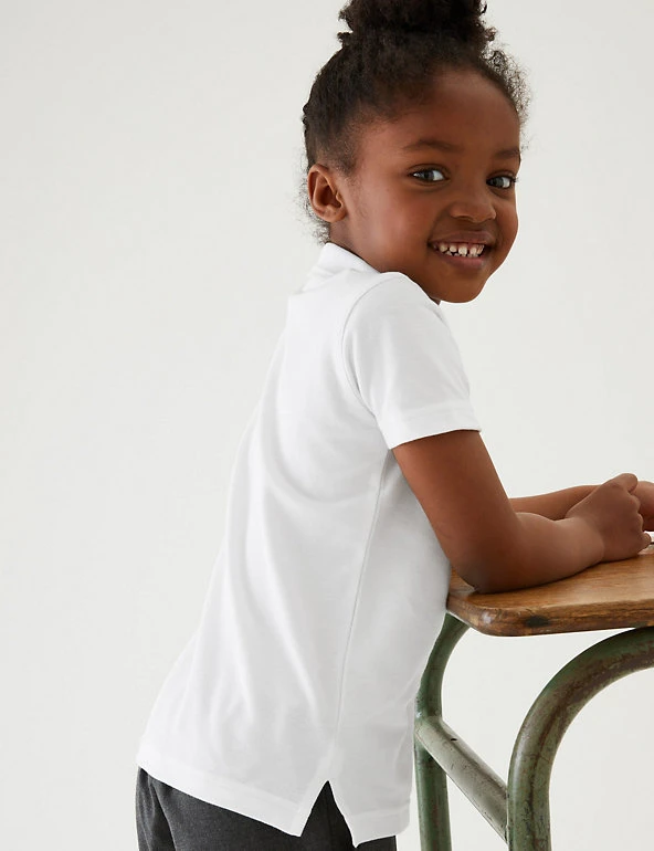 M&S Collection Polo-shirts 2pk Girls' Slim Fit School Polo Shirts (2-16 Yrs) 6 M&S Collection Polo-shirts 2pk Girls' Slim Fit School Polo Shirts (2-16 Yrs) - Image 4