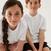 M&S Collection Polo-shirts 2pk Unisex Easy Dressing School Polo Shirts (3-18 Yrs) -Cheap School Uniform Store SD 04 T76 2084 Z0 X EC 0