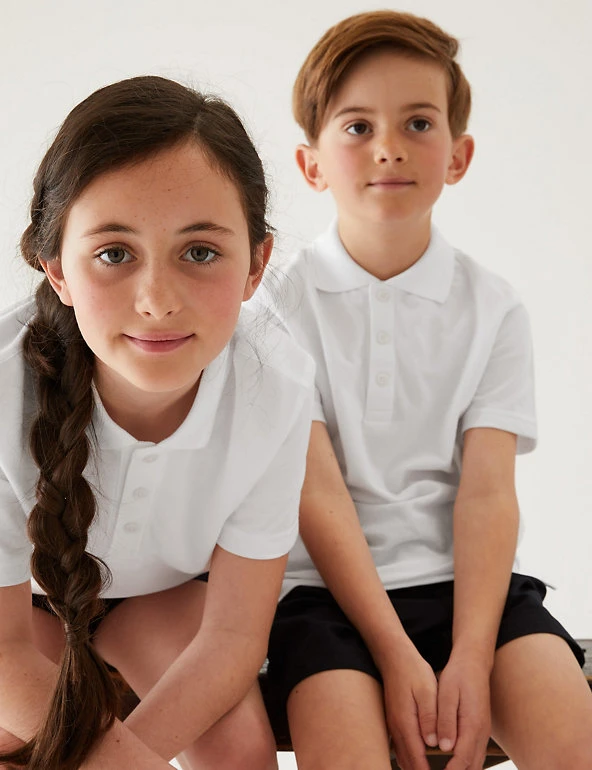 2pk Unisex Easy Dressing School Polo Shirts (3-18 Yrs) M&S Collection Polo-shirts 2pk Unisex Easy Dressing School Polo Shirts (3-18 Yrs) -Cheap School Uniform Store SD 04 T76 2084 Z0 X EC 0