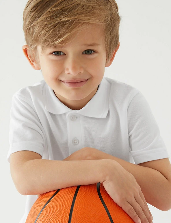 5pk Unisex Pure Cotton School Polo Shirts (2-18 Yrs) M&S Collection Polo-shirts 5pk Unisex Pure Cotton School Polo Shirts (2-18 Yrs) -Cheap School Uniform Store SD 04 T76 2087 Z0 X EC 1