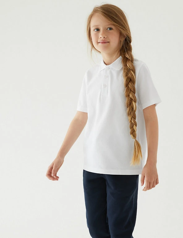 5pk Unisex Pure Cotton School Polo Shirts (2-18 Yrs) M&S Collection Polo-shirts 5pk Unisex Pure Cotton School Polo Shirts (2-18 Yrs) -Cheap School Uniform Store SD 04 T76 2087 Z0 X EC 2