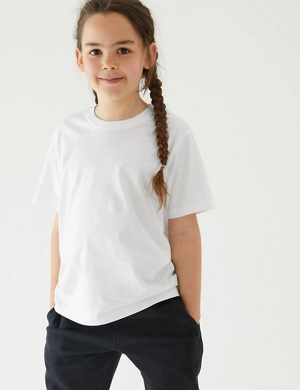 2pk Unisex Pure Cotton School T-Shirts (2-16 Yrs) M&S Collection 2pk Unisex Pure Cotton School T-Shirts (2-16 Yrs) -Cheap School Uniform Store SD 04 T76 2206 Z0 X EC 2
