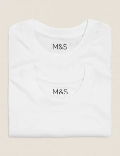 M&S Collection 2pk Unisex Pure Cotton School T-Shirts (2-16 Yrs) 7 M&S Collection 2pk Unisex Pure Cotton School T-Shirts (2-16 Yrs) -Cheap School Uniform Store SD 04 T76 2206 Z0 X EC 7