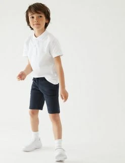 M&S Collection 2pk Unisex Sport School Shorts (2-16 Yrs) -Cheap School Uniform Store SD 04 T76 2400 F0 X EC 1