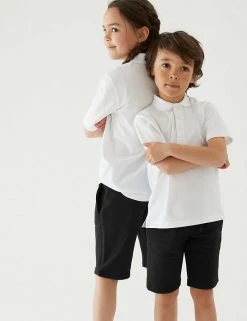 M&S Collection 2pk Unisex Sport School Shorts (2-16 Yrs) -Cheap School Uniform Store SD 04 T76 2400 Y0 X EC 0